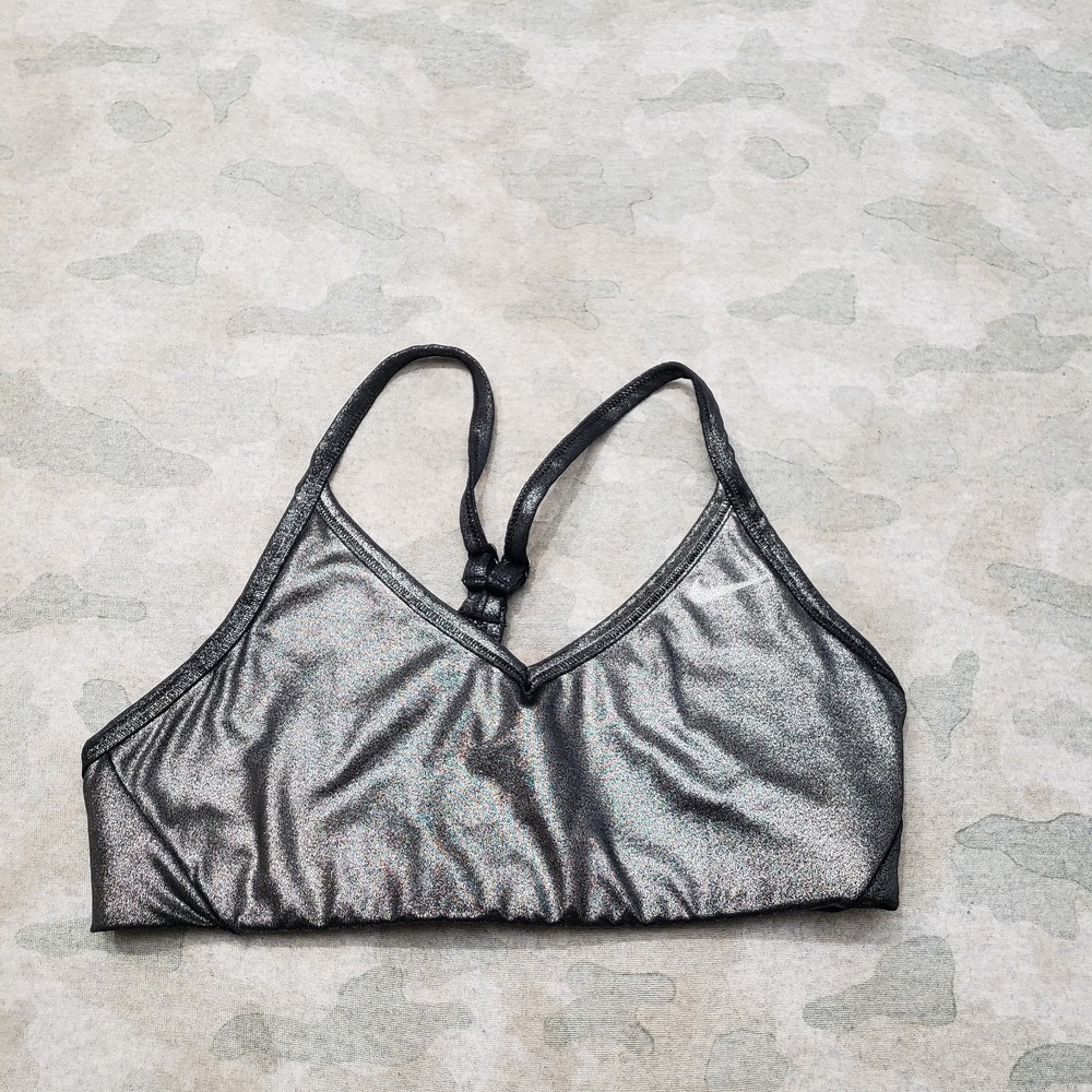 Nike Sports Bra Womens Medium Gray Gym Fitness Yoga Athliesure